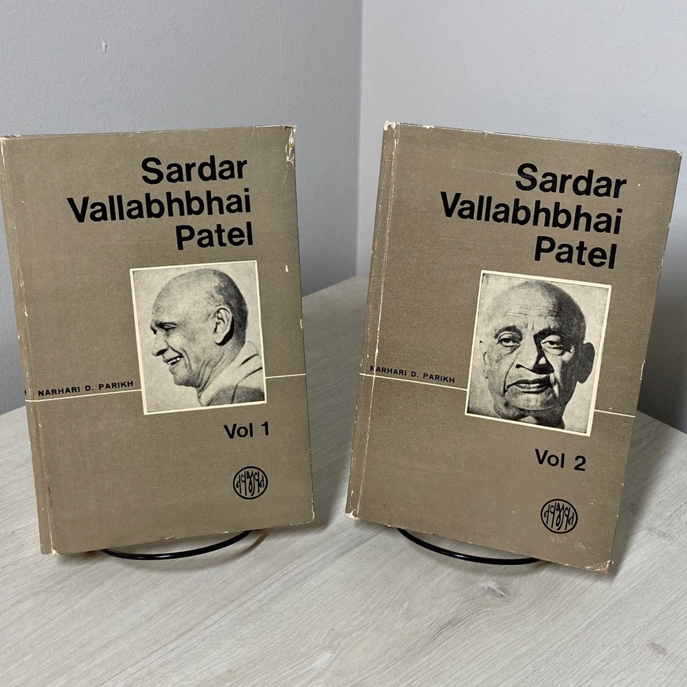 Sardar Vallabhbhai Patel Biography Vol 1 & 2 Narhari Parikh Navajivan HB Set